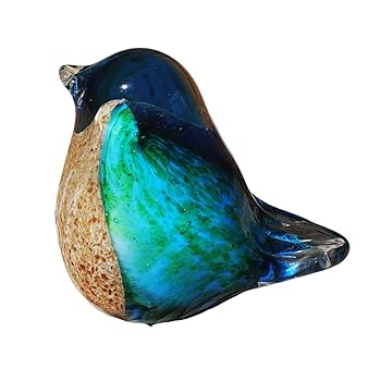 フランスの洗練　サイン入り・黄色ガラスの美しい鳥の置物 置物 鳥 ガラス置物 オブジェ グラスバード イエロー ガラス